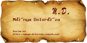 Mánya Doloróza névjegykártya